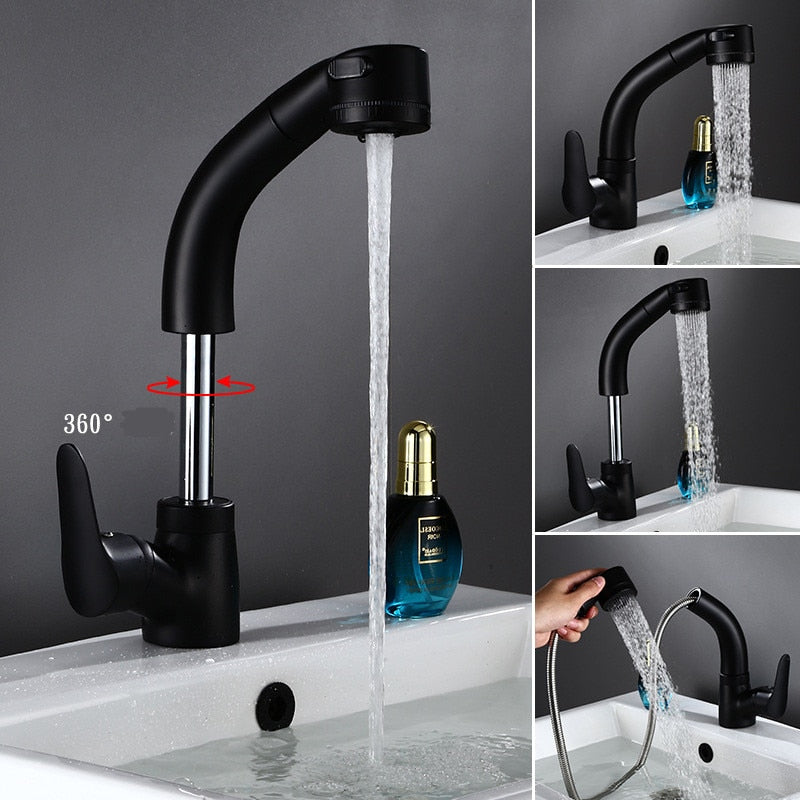 Height Adjustable Pull-out Sink Tap-gadget mae