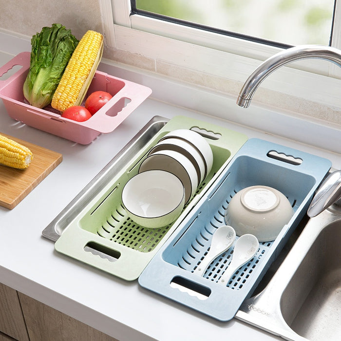 Adjustable Retractable Drain Basket.-gadget mae
